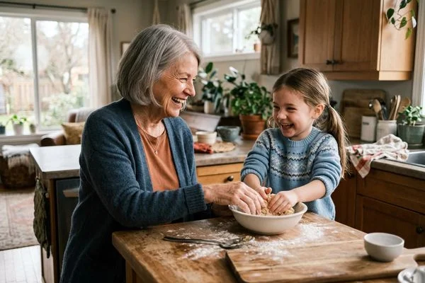 Older adult living confidently at home without a visible wearable