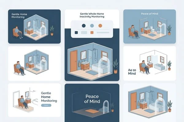 Whole-home coverage shown gently across rooms