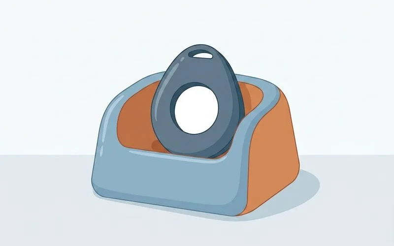 Empty pendant on a charger — gentle illustration of the gap