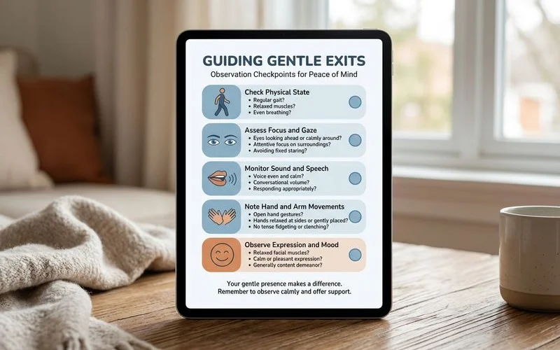 Gentle checklist visual, soft brand colors, reassuring