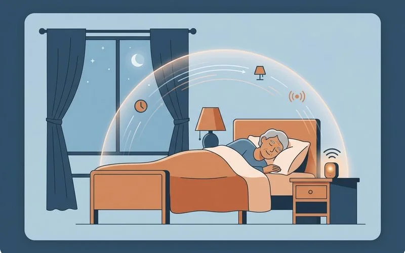 Gentle illustration of quiet night-time coverage