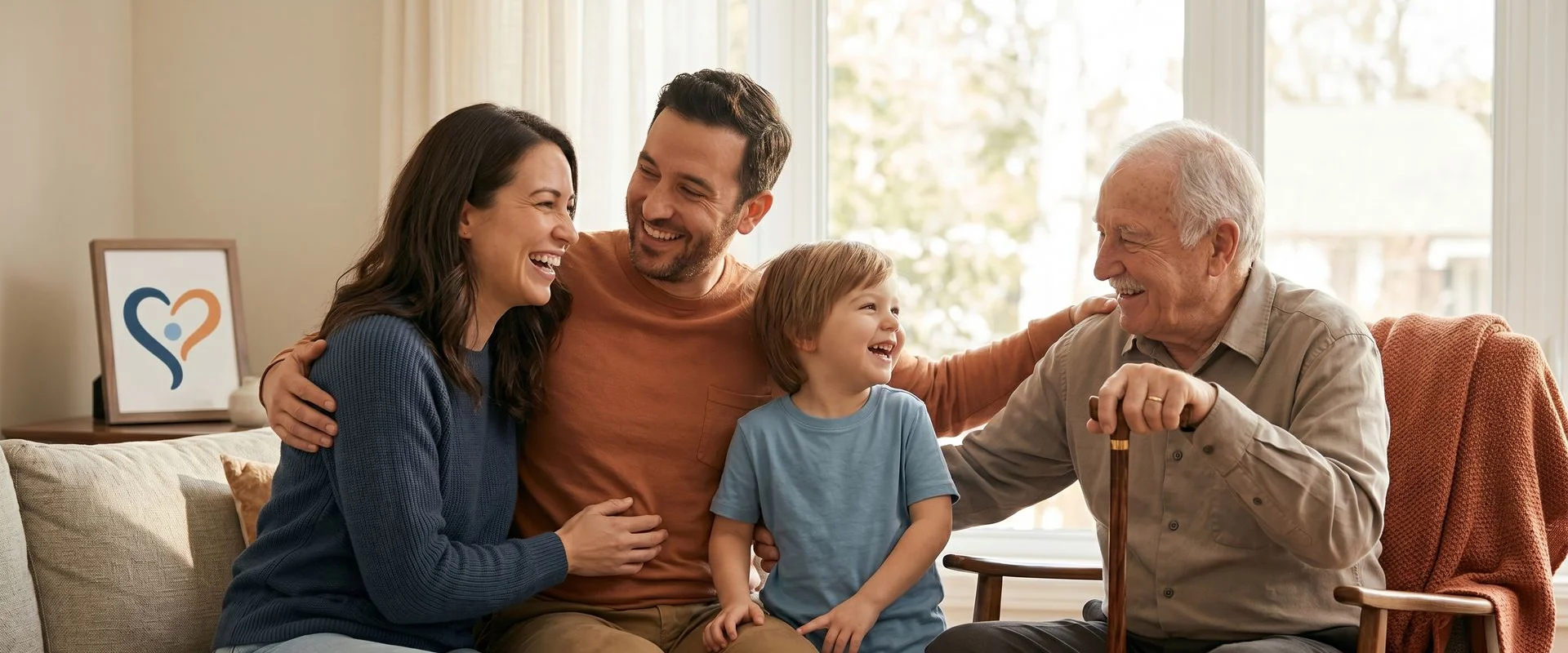 Family preparing a welcoming home before a parent returns from hospital